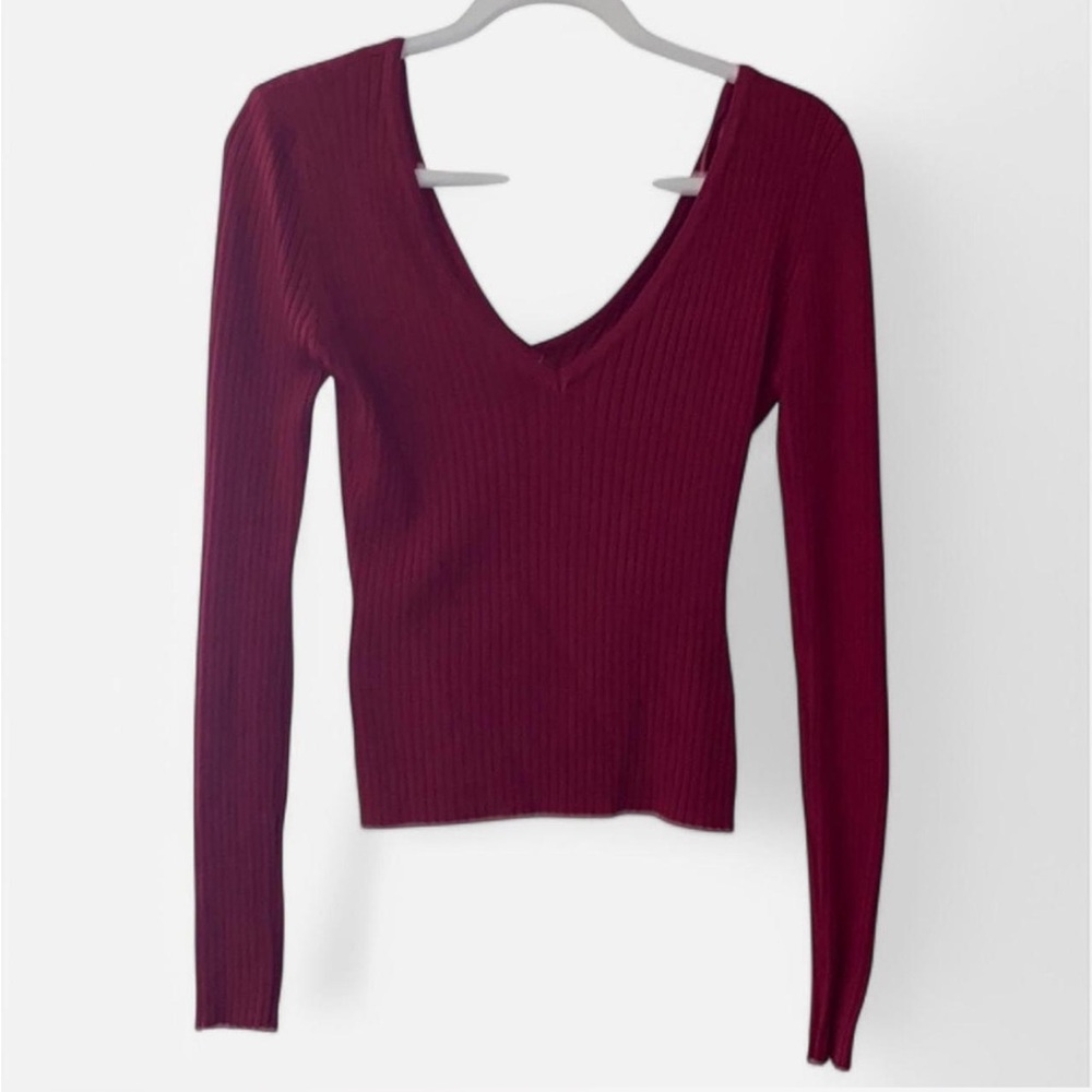 Long Sleeve V-Neck Blouse